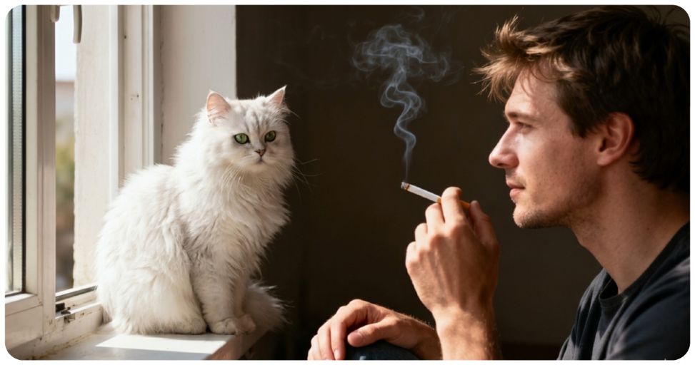 la fumée de cigarette est-elle dangereuse pour les chats